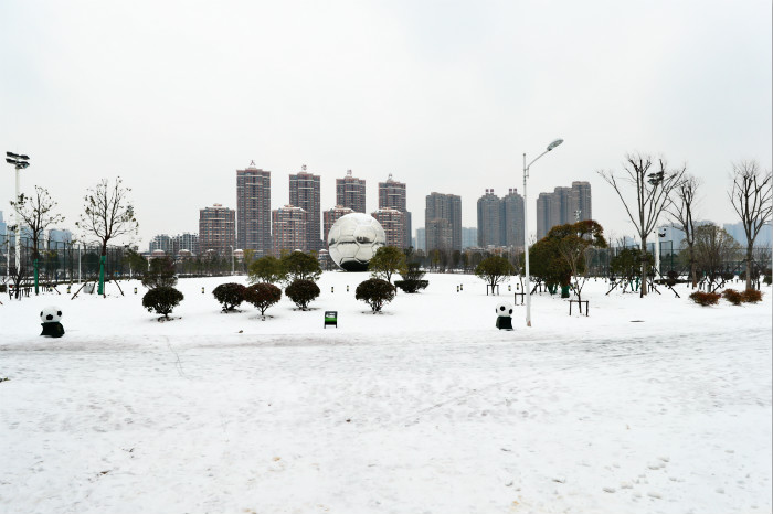 一場雪，體育中心美得不要不要的 但最美的風(fēng)景還是他們(圖2)