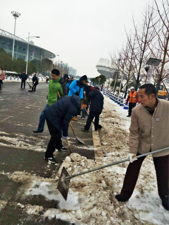 一場雪，體育中心美得不要不要的 但最美的風(fēng)景還是他們(圖6)