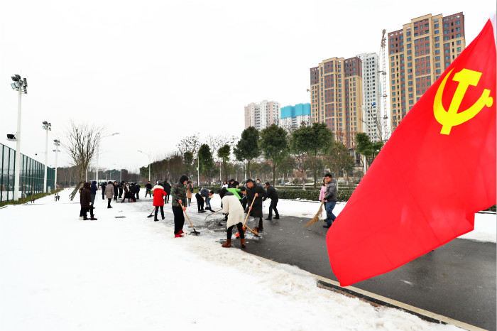 一場雪，體育中心美得不要不要的</br>但最美的風景還是他們(圖7)